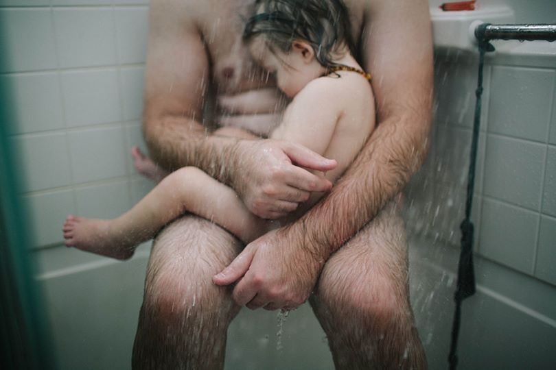 Mom Son Share Shower - Mom Investigated for Viral Photo of her Husband Cradling Son in ...