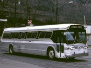 GM New Look bus of 88 Transit Lines Inc. in Pittsburgh, 1984. Photo by Steve Morgan.