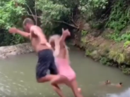 What’s Up with That Tom Brady Cliff Jump with His Young Daughter? tom brady cliff jump 1