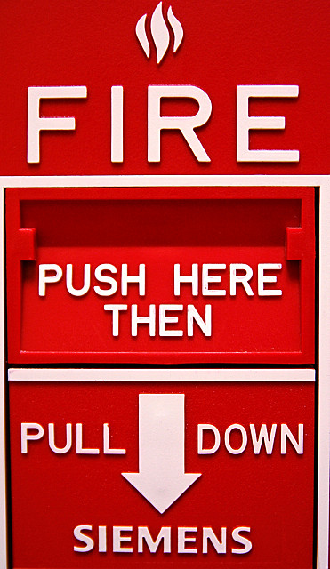 Remember: A fire alarm means STRANGE DANGER. (Who cares about a little ol' conflagration?)