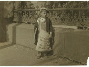 Boy age 5 or 6 selling Saturday Evening Post in Sacramento, 1915