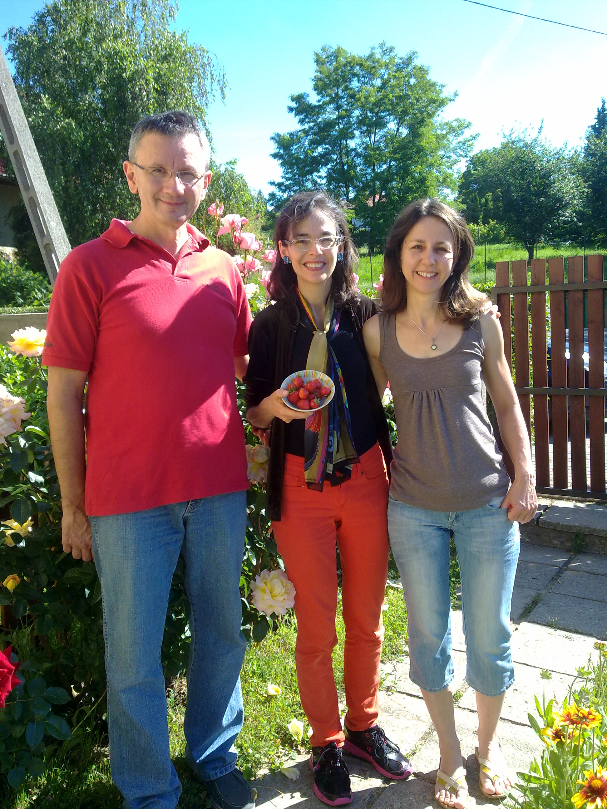 Erno, Lenore, Erika at the Gyori home in Csobanka! 