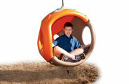 A Playworld "cocoon" that appeals to all kids, including those with autism who want to get away from over-stimulation,