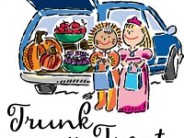 Trunk or treat! Trunk or treat! Let's avoid  each house and street! 