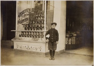 A 10-year-old delivery boy from another era.