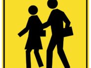 Didn't "School Crossing" signs used to have younger looking silhouettes? 
