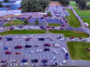 Drop-off at an American school. It's only 20 minutes a day! (Well, times two...) 