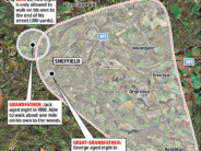 A map of the ever shrinking circumference of childhood, from The Daily Mail.