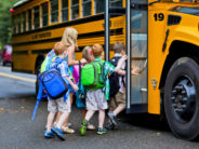 There IS an Alternative to Stressed Out, Guilty, “Relentless” Parenting A group of young children getting on the schoolbus