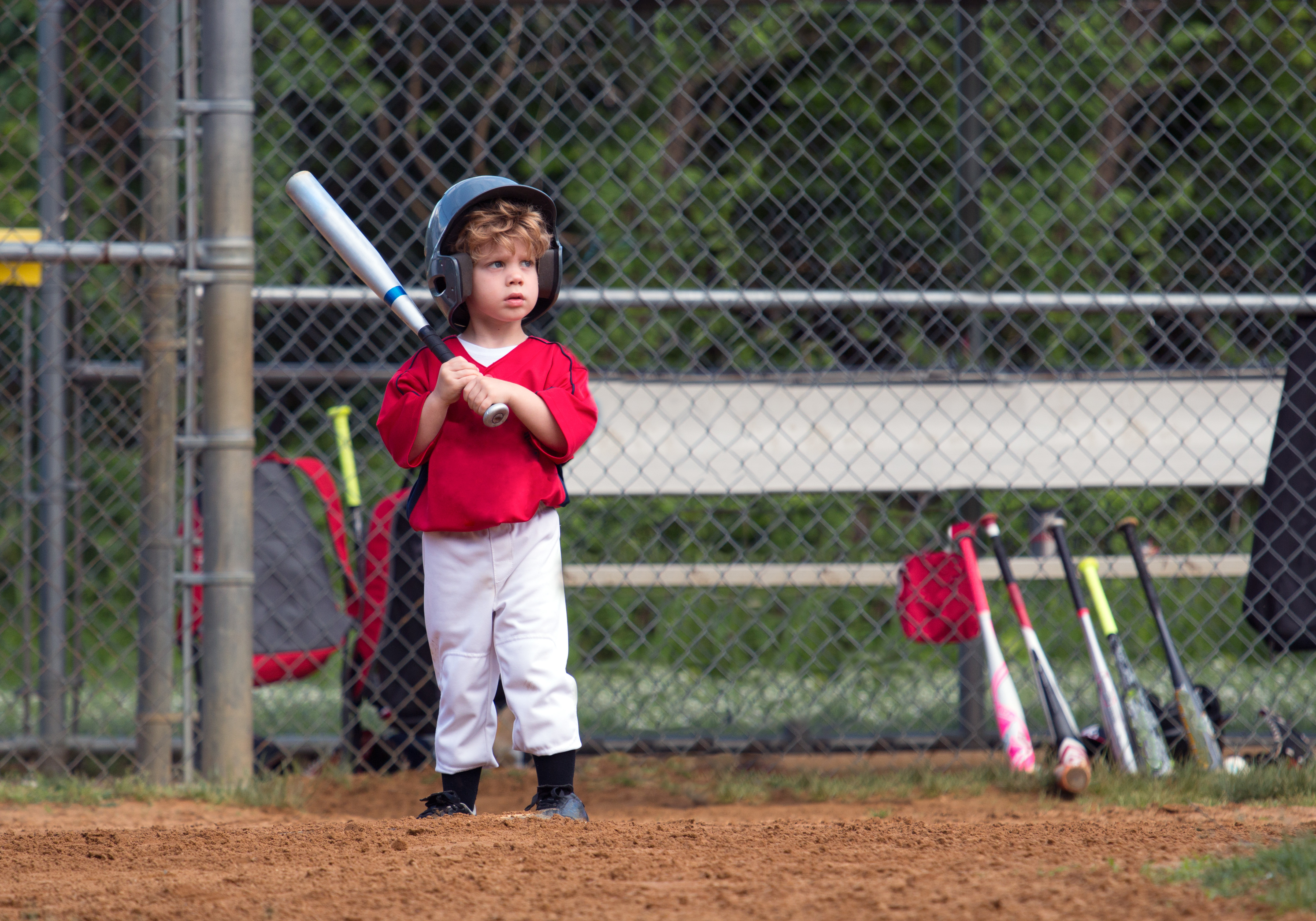 The After-School Activity that is Most Like NOT Having an After-School Activity adobe toddler in little league with bat