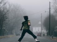 unsplash kid in socks jumping