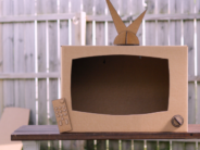 cardboard tv