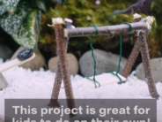 Kids Can Make a Fairy Garden in the Yard or Park by Themselves fairy garden swing