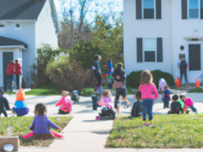 kids playing outside dalle bad