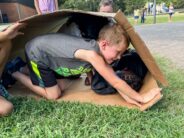 How Kids Learn to Handle Jerks, and an Elegant Example stinehart boy in box photo