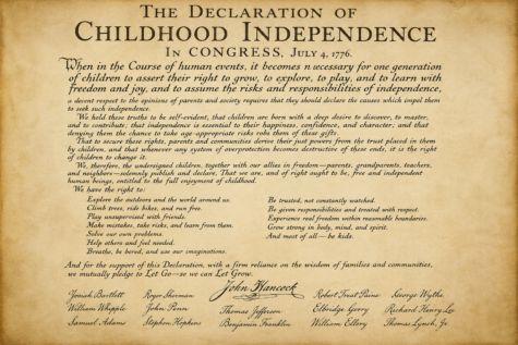 THE DECLARATION OF CHILDHOOD INDEPENDENCE!